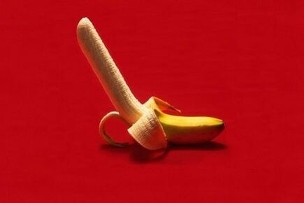La banane symbolise l'agrandissement du pénis grâce à l'exercice.